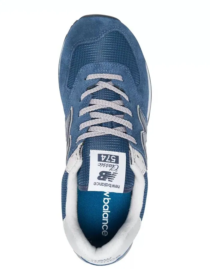 Мужские повседневные кроссовки 574 от Finish Line New Balance — изображение 4 из 10, синий белый