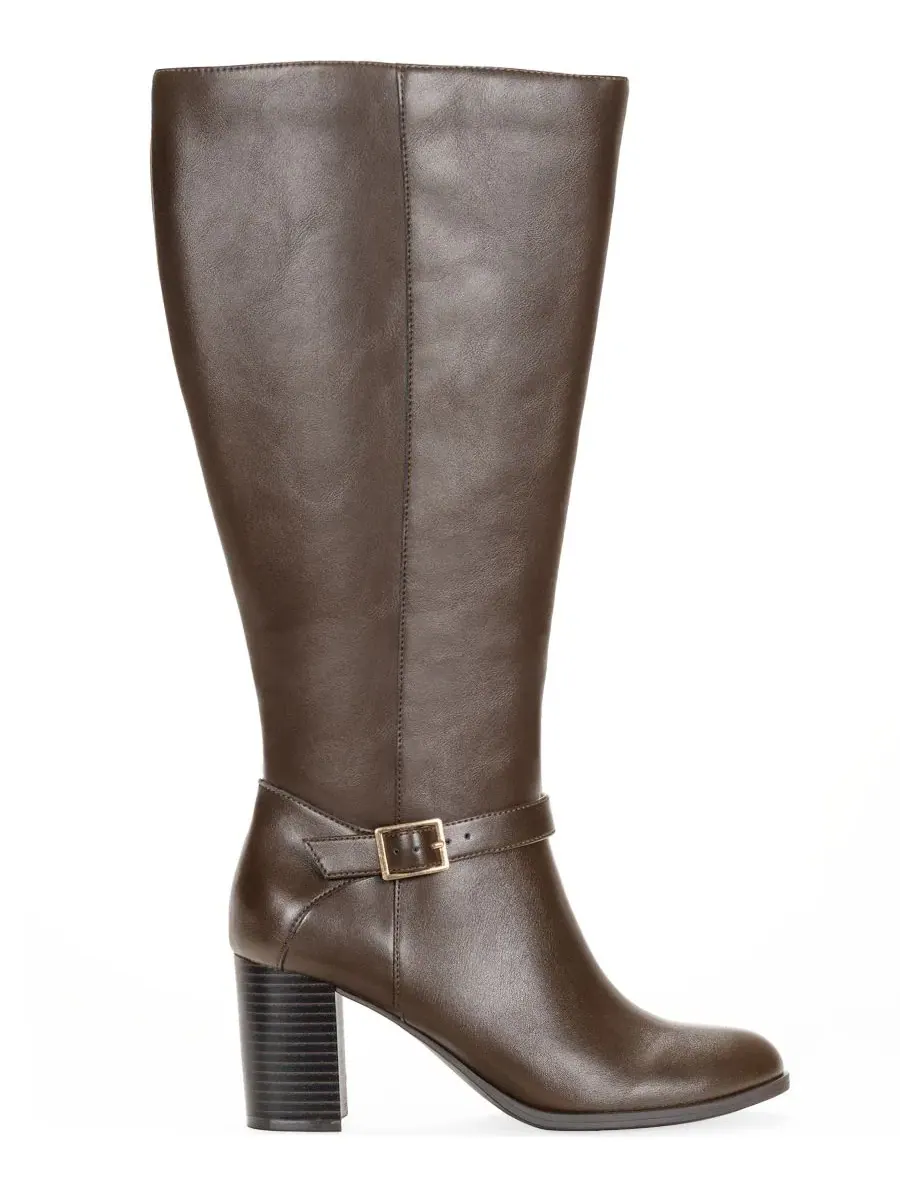 Женские сапоги-ботильоны Ruthh Round Toe Buckle Detail Dress Boots Style & Co, Dark Roast Wide Calf — изображение 2 из 6