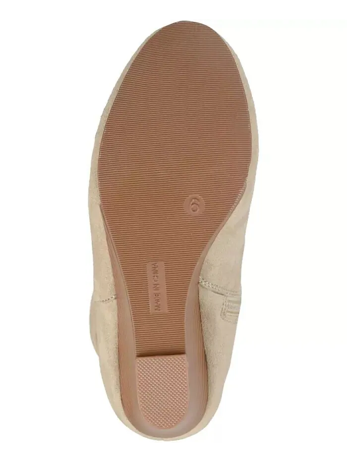 Женские сапоги Haze Wide Calf с оборками и высокой танкеткой Journee Collection — изображение 4 из 7, серый