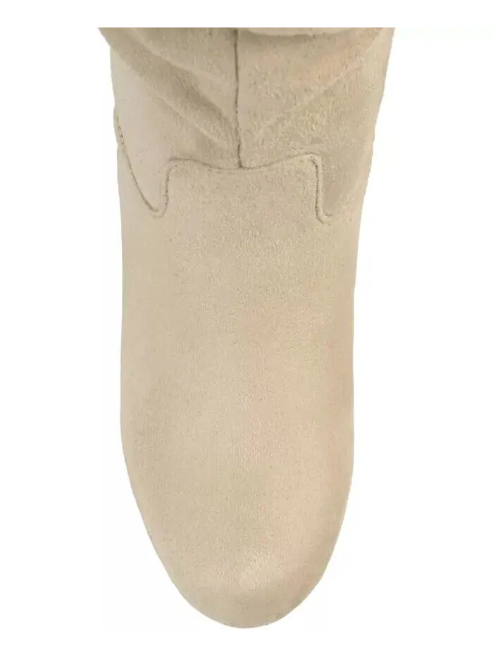 Женские сапоги Haze Wide Calf с оборками и высокой танкеткой Journee Collection — изображение 5 из 7, серый