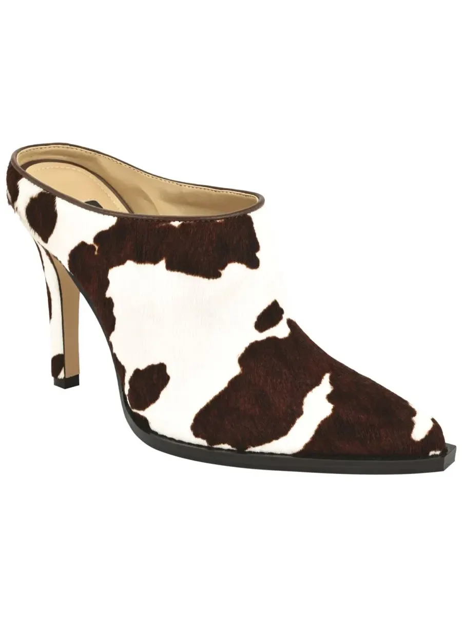 Женские замшевые туфли-мюли на каблуке Reiser Nine West — изображение 1 из 5, коричневый/кремовый