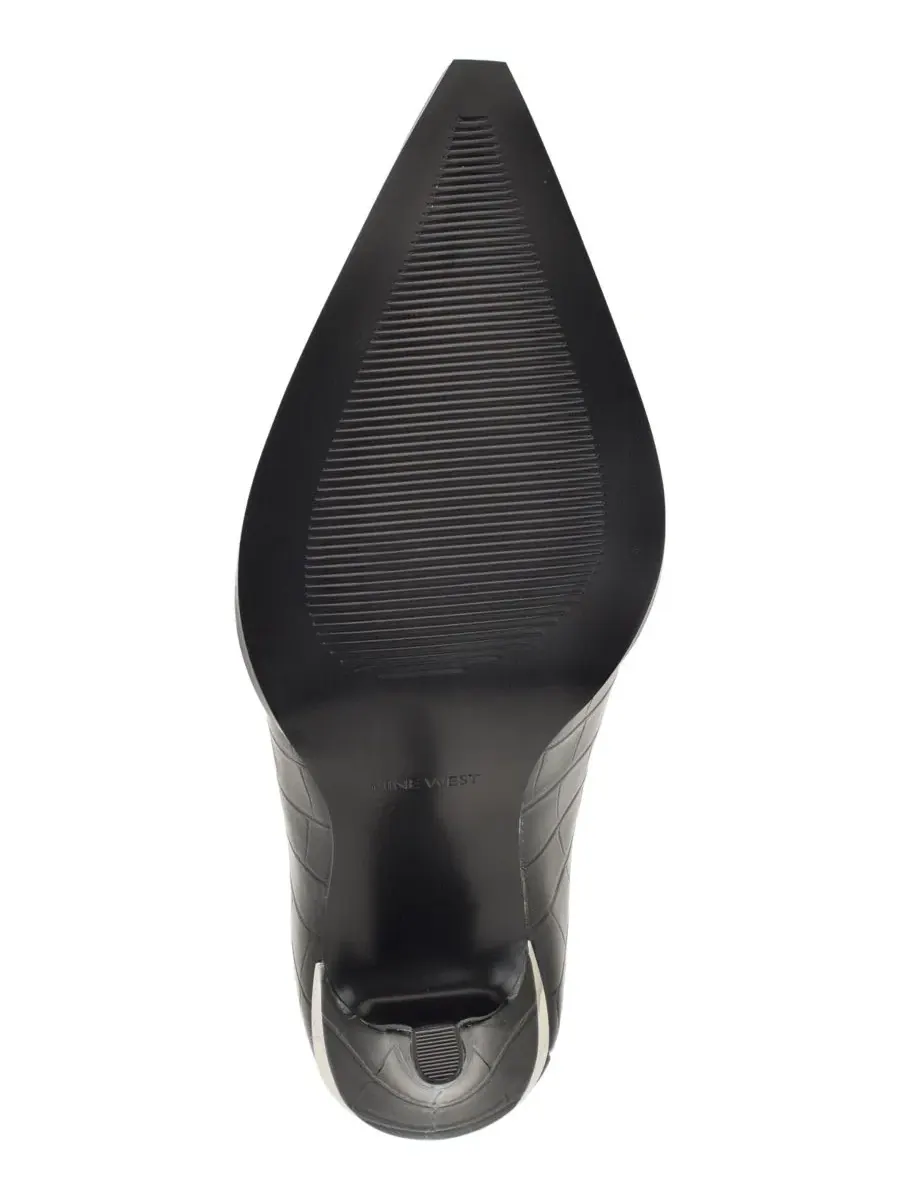 Женские мюли-лодочки на каблуке Reiser Pointed Toe Stiletto Dress Mules Nine West — изображение 5 из 5, черный