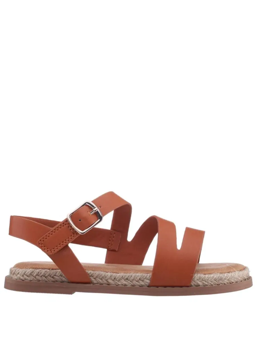 Сандалии Flat Sandal с круглым носком и регулируемым ремешком Nina — изображение 2 из 7, бежевый