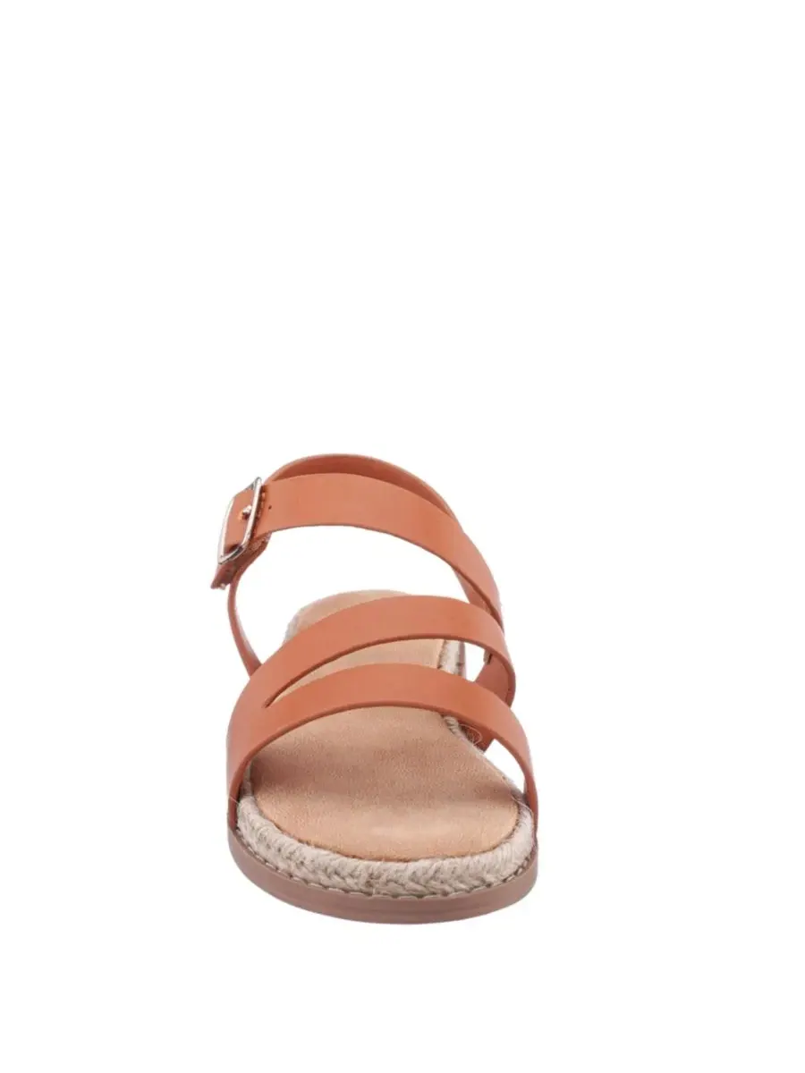 Сандалии Flat Sandal с круглым носком и регулируемым ремешком Nina — изображение 3 из 7, бежевый
