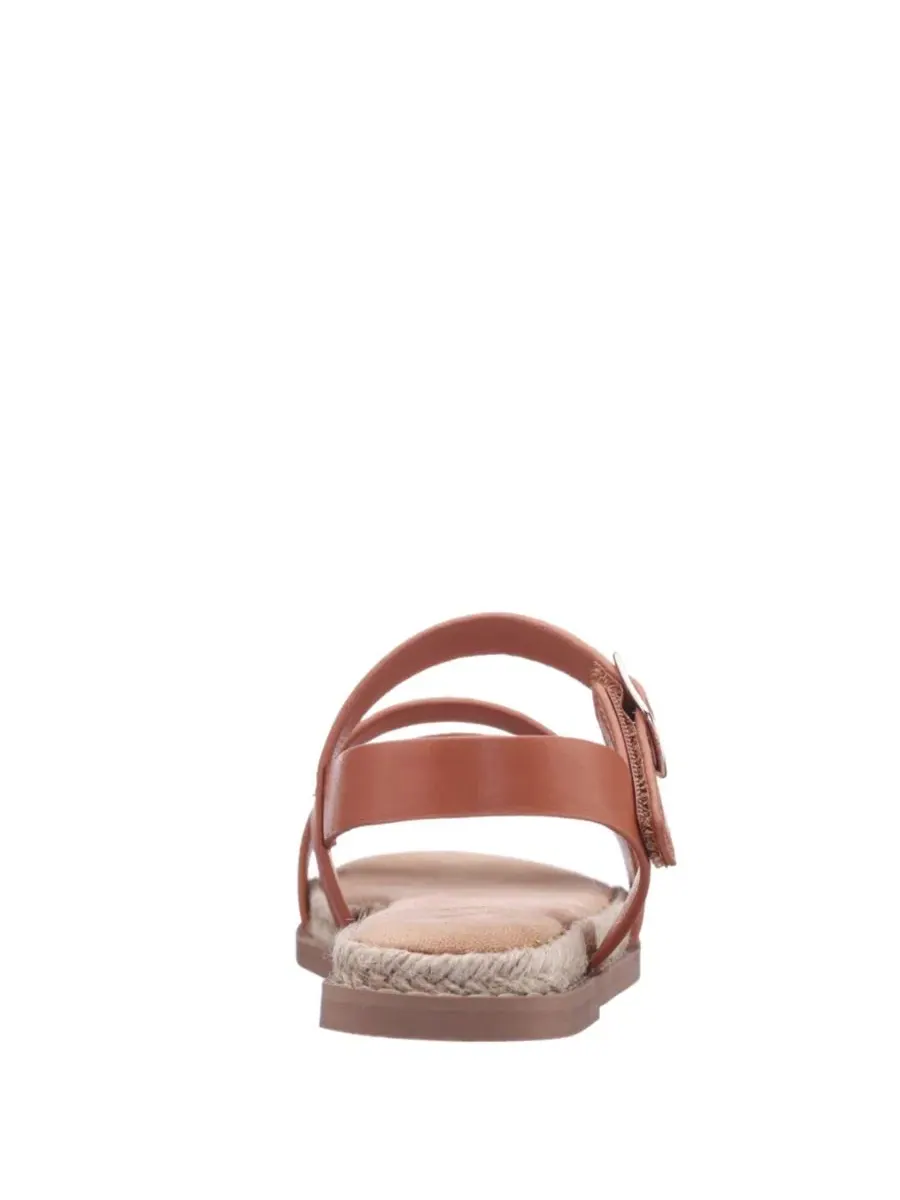 Сандалии Flat Sandal с круглым носком и регулируемым ремешком Nina — изображение 4 из 7, бежевый