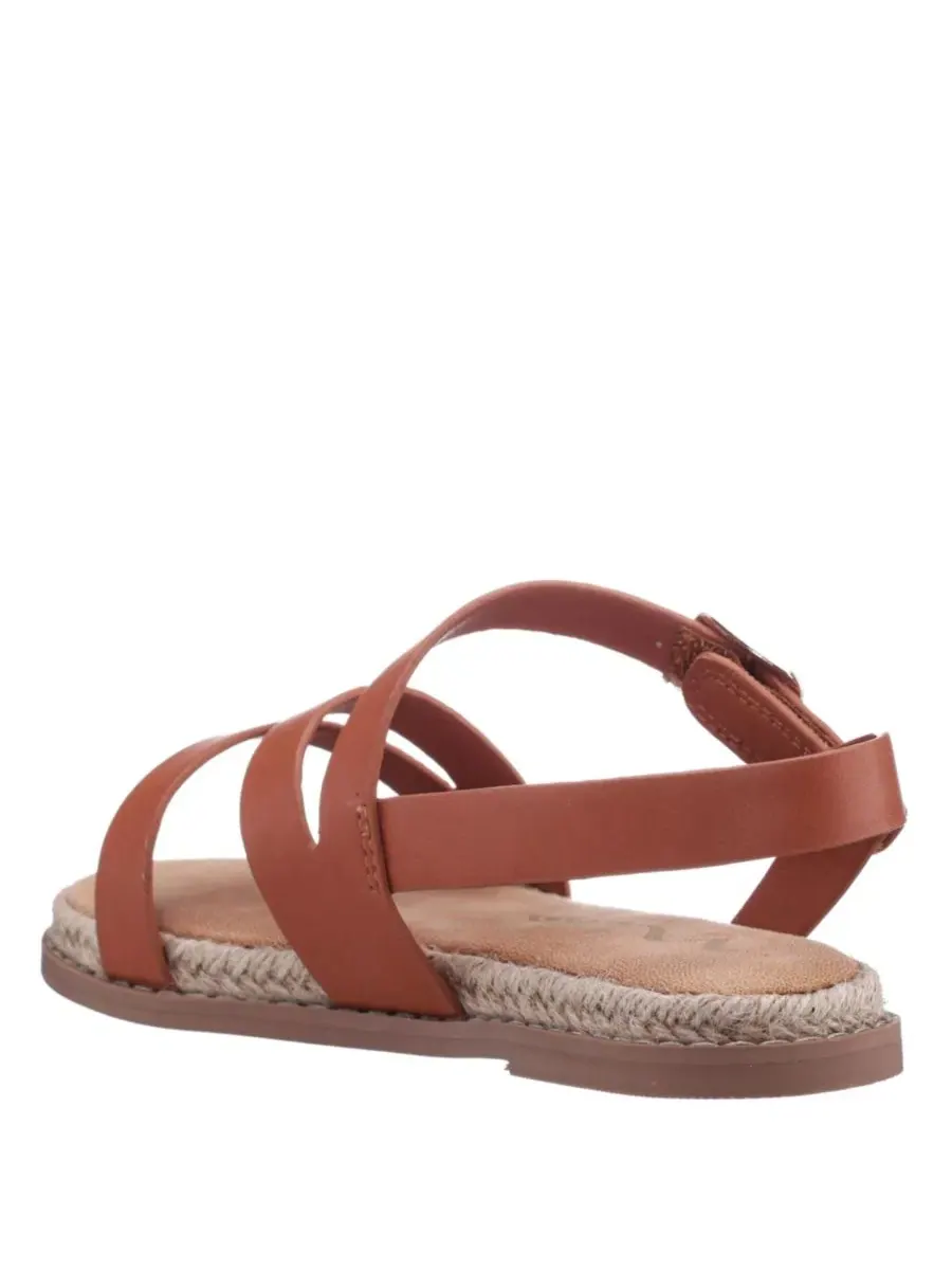 Сандалии Flat Sandal с круглым носком и регулируемым ремешком Nina — изображение 5 из 7, бежевый
