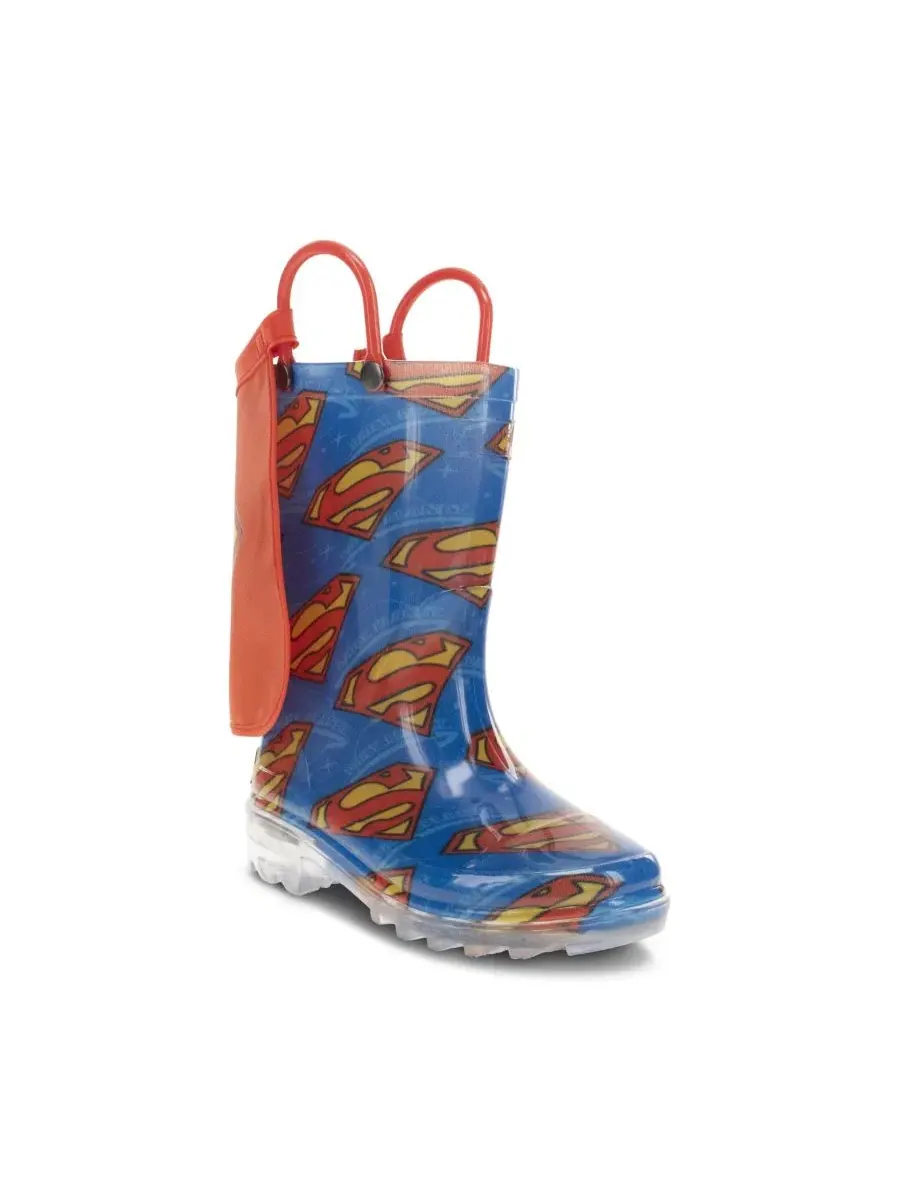 Детский резиновый сапог с подсветкой Superman Lighted Rain Boot Western Chief