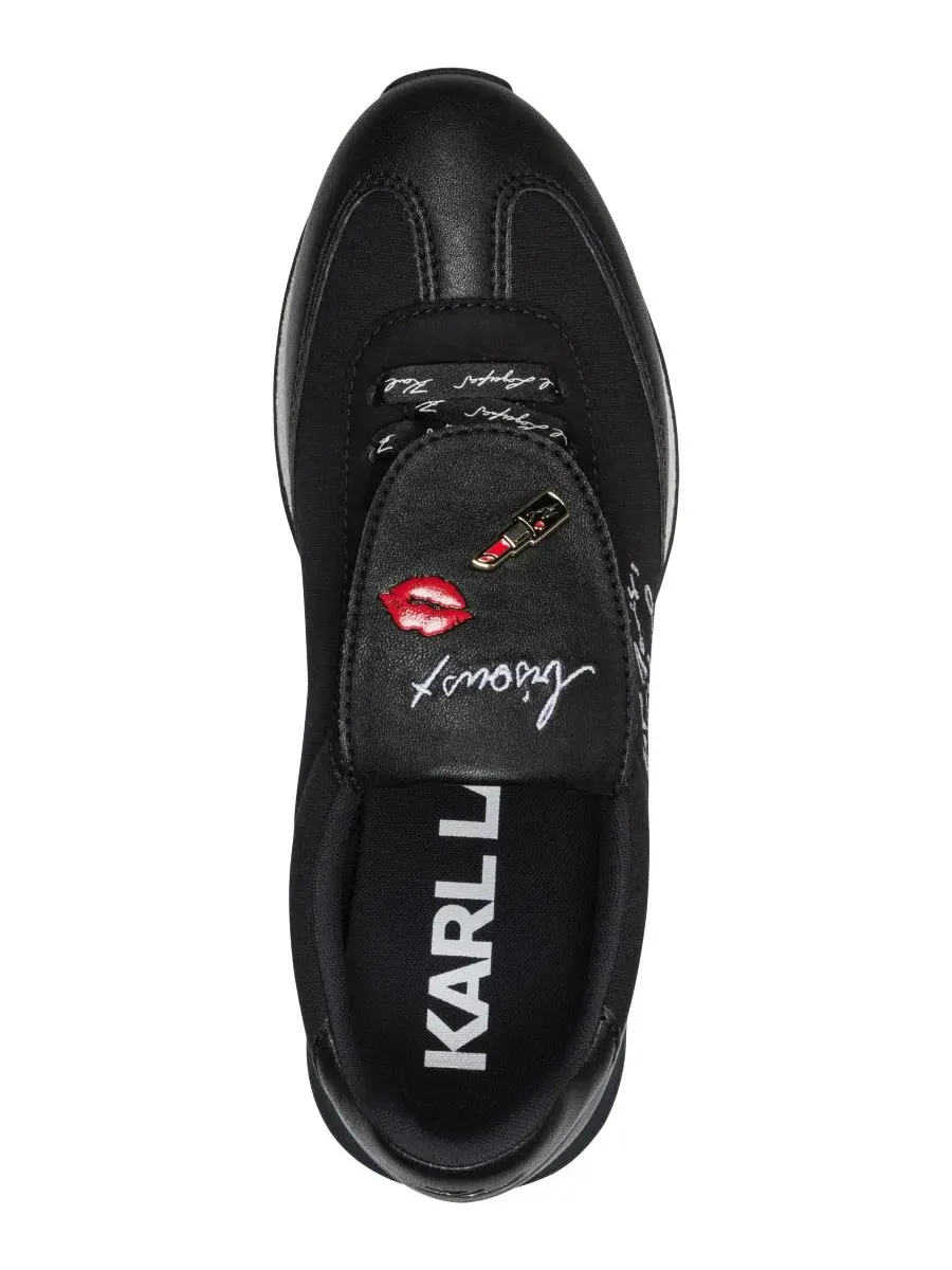 Кроссовки на шнуровке Midwood Lace-Up KARL LAGERFELD PARIS — изображение 4 из 5, черный