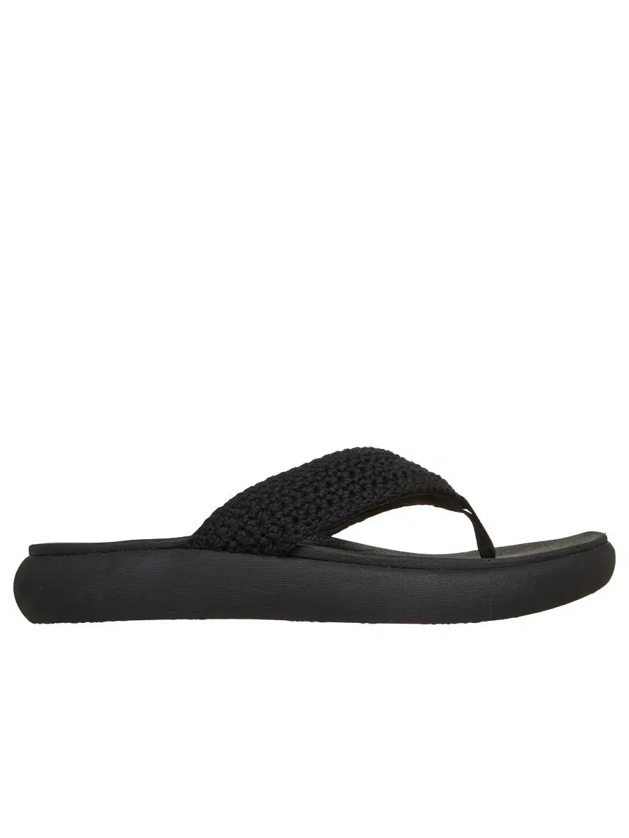 Сандалии-шлепанцы Skechers Relaxed Fit Asana Luxe Valley Chic 2 — изображение 2 из 6, черный