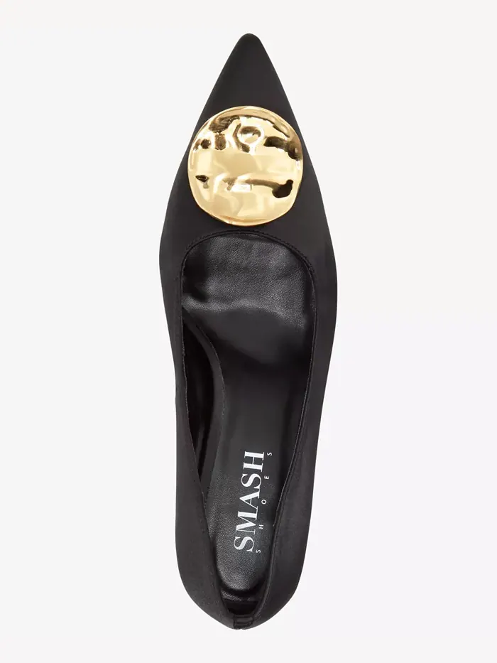 Женские туфли-лодочки Raya с острым носом - доступны расширенные размеры Smash Shoes — изображение 4 из 7, черный