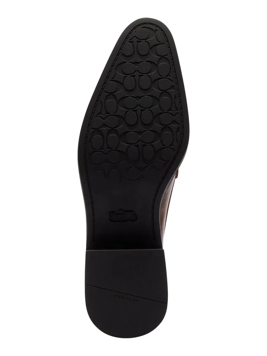 Женские лоферы с острым мысом, кожаные, на каблуке COACH, Saddle Loved Leather — изображение 5 из 6