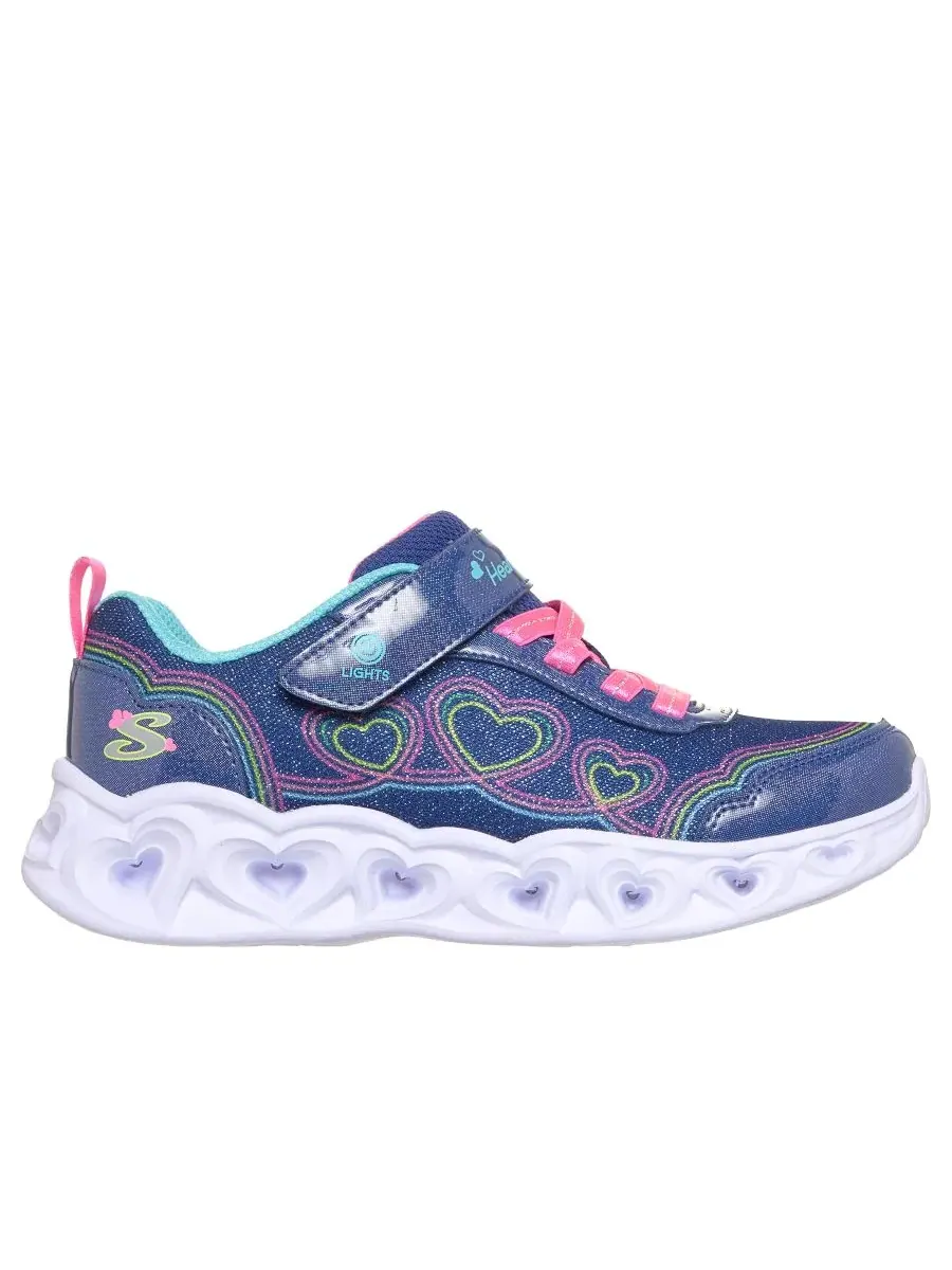 Детские кроссовки со светящейся подошвой Bubble Love Skechers — изображение 2 из 6, темно-синий мульти