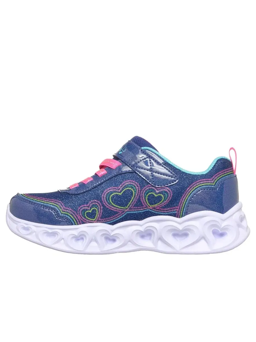 Детские кроссовки со светящейся подошвой Bubble Love Skechers — изображение 3 из 6, темно-синий мульти