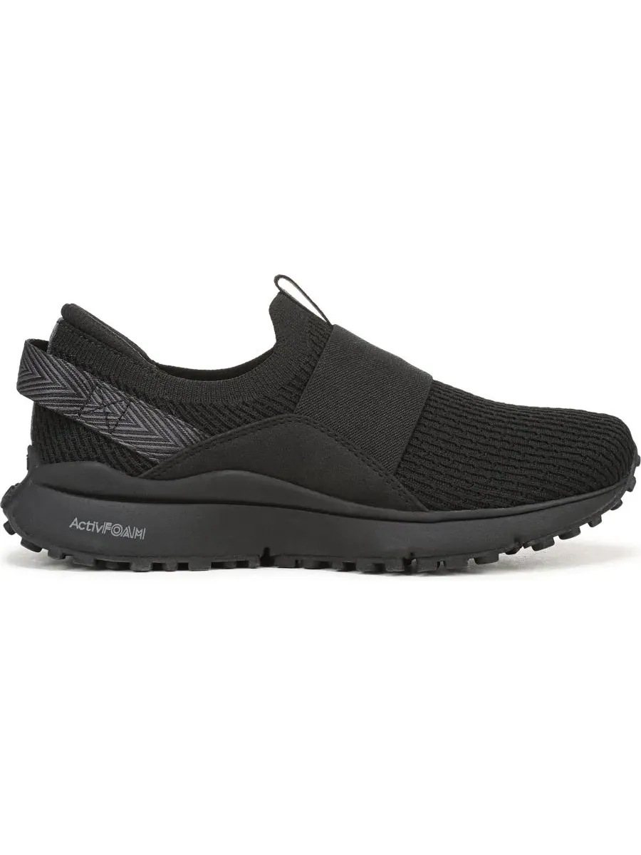 Женские слипоны из сетки с плоской подошвой Jumpstart Knit Running Inspired Ryka — изображение 2 из 5, черный/черный