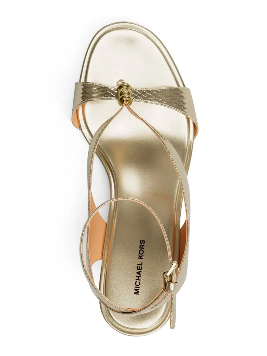Женские сандалии Cherie Strappy Mid Dress Sandals Michael Kors — изображение 4 из 7, бледный золотистый