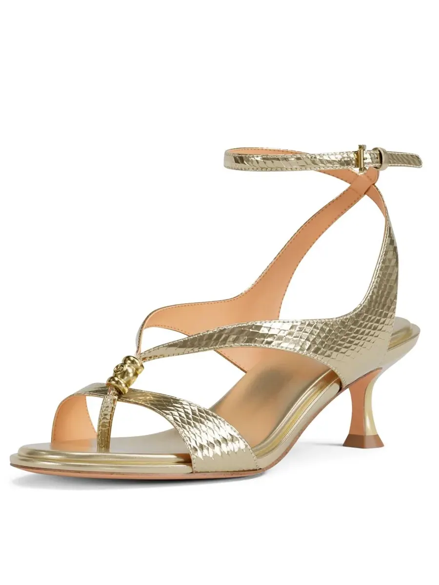 Женские сандалии Cherie Strappy Mid Dress Sandals Michael Kors — изображение 7 из 7, бледный золотистый