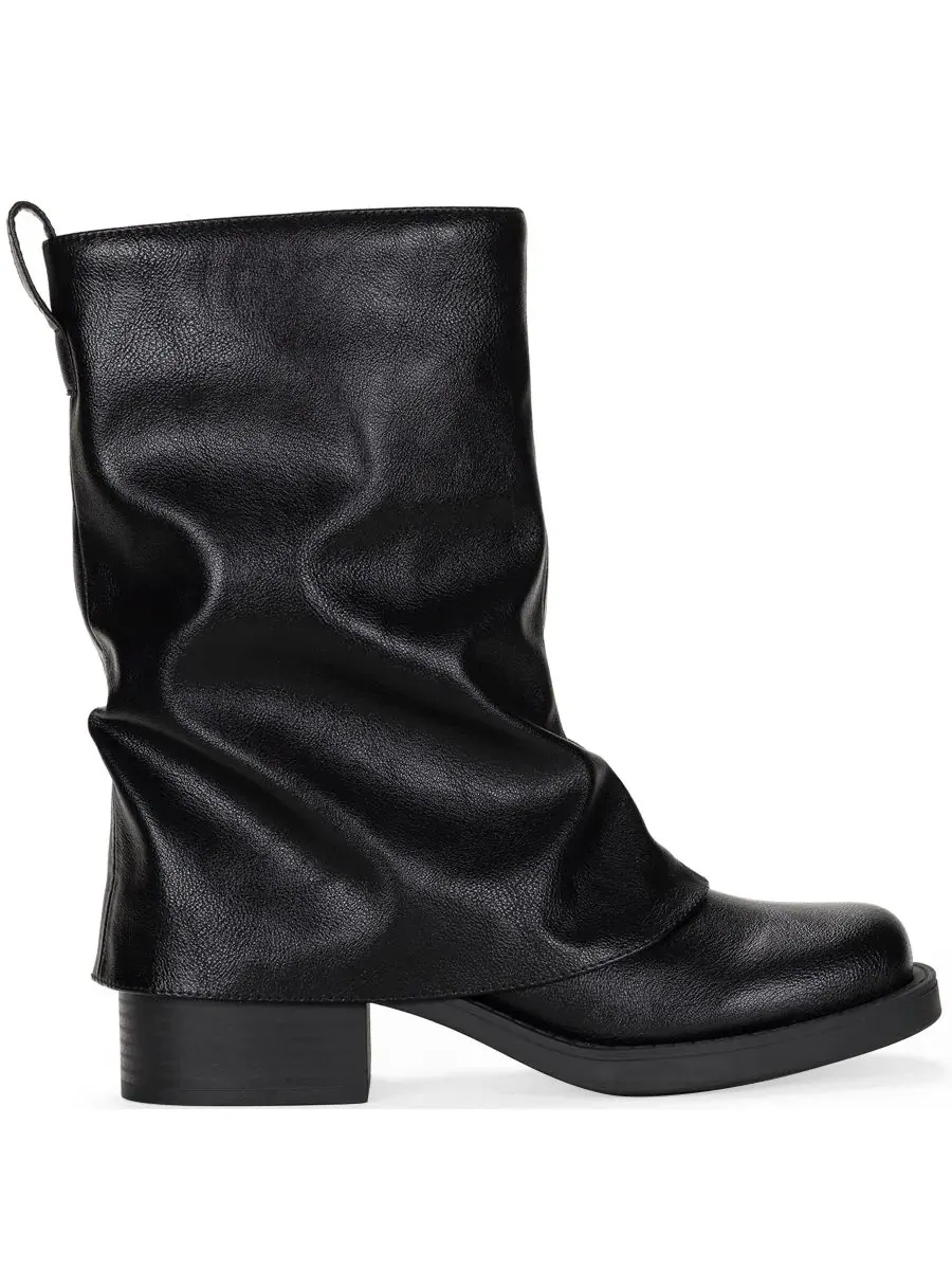 Ботинки Wilhelmiina Mid Shaft Block Heel Wild Pair — изображение 2 из 6, черный