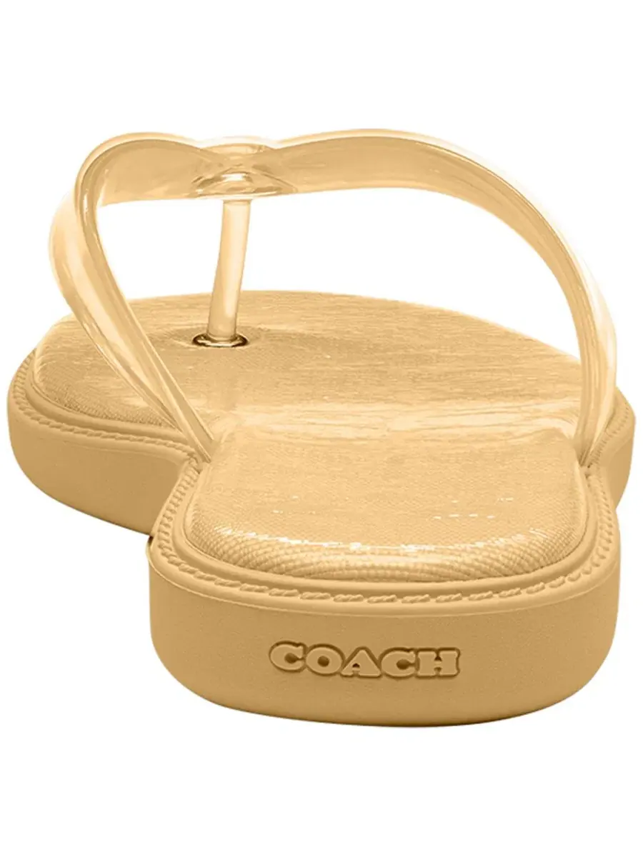 Женские сандалии-слипоны из резины Coach, ванильный — изображение 3 из 5