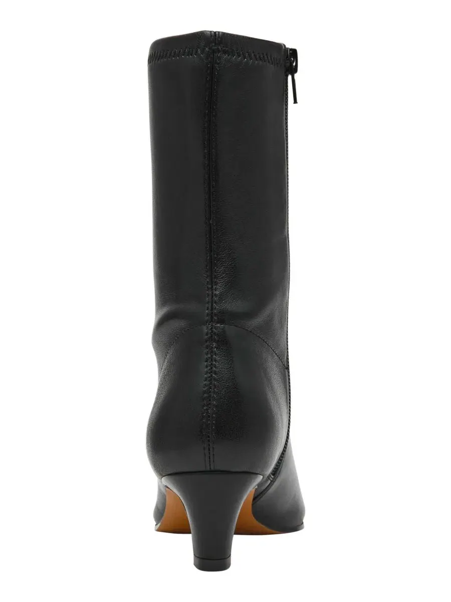Ботильоны на каблуке-рюмочке Kimmens Kitten Heel Sock Booties Steve Madden — изображение 3 из 7, черный