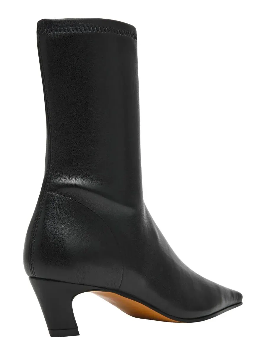 Ботильоны на каблуке-рюмочке Kimmens Kitten Heel Sock Booties Steve Madden — изображение 6 из 7, черный