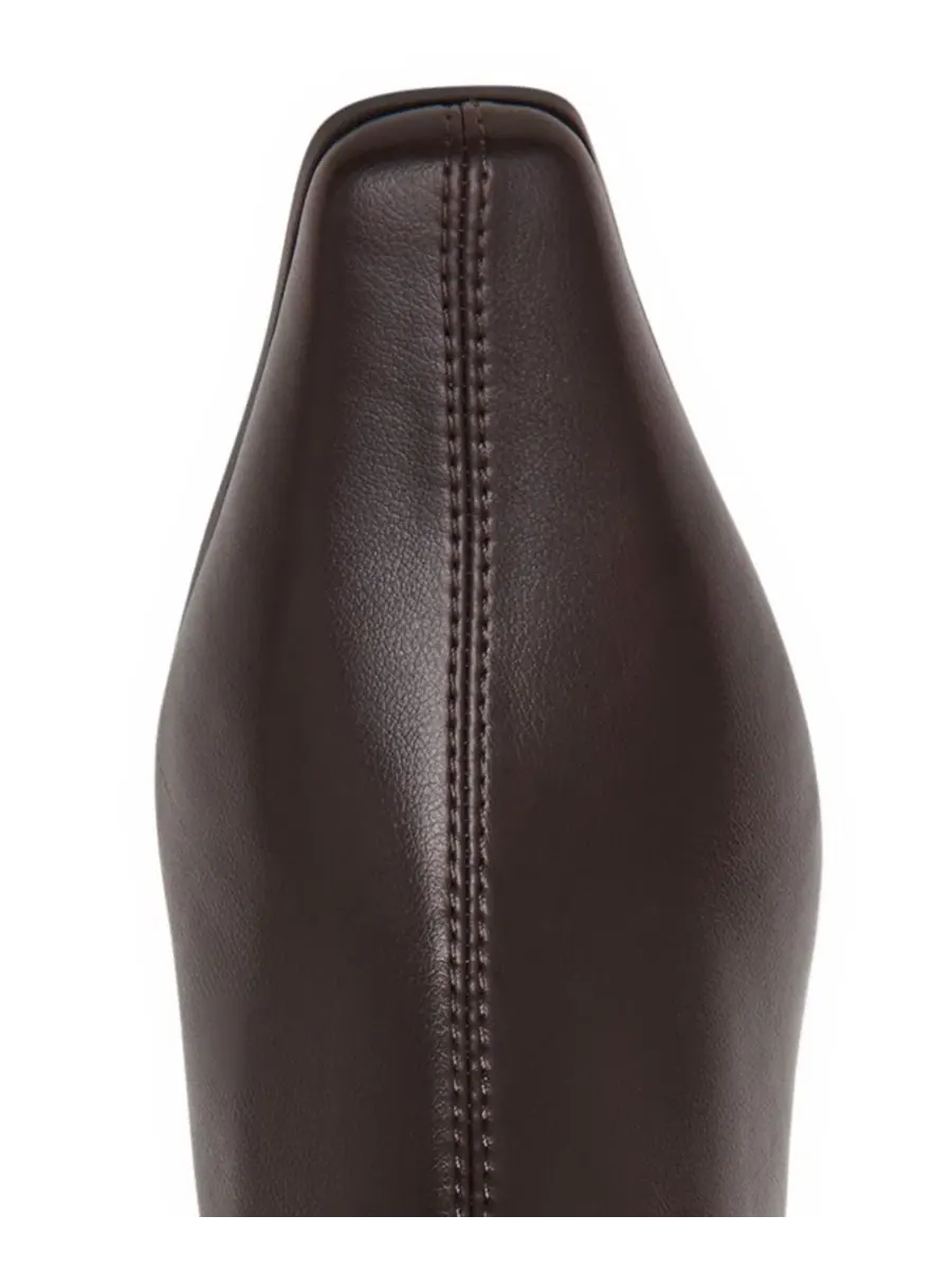 Ботильоны на каблуке-киттен с квадратным мысом, модель Kimmens Steve Madden — изображение 4 из 7, эспрессо