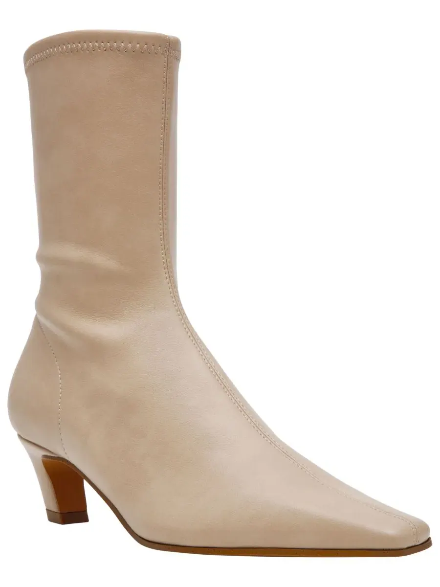 Ботильоны с каблуком-рюмочкой, с квадратным мысом Steve Madden, Toasted Marshmallow — изображение 1 из 7
