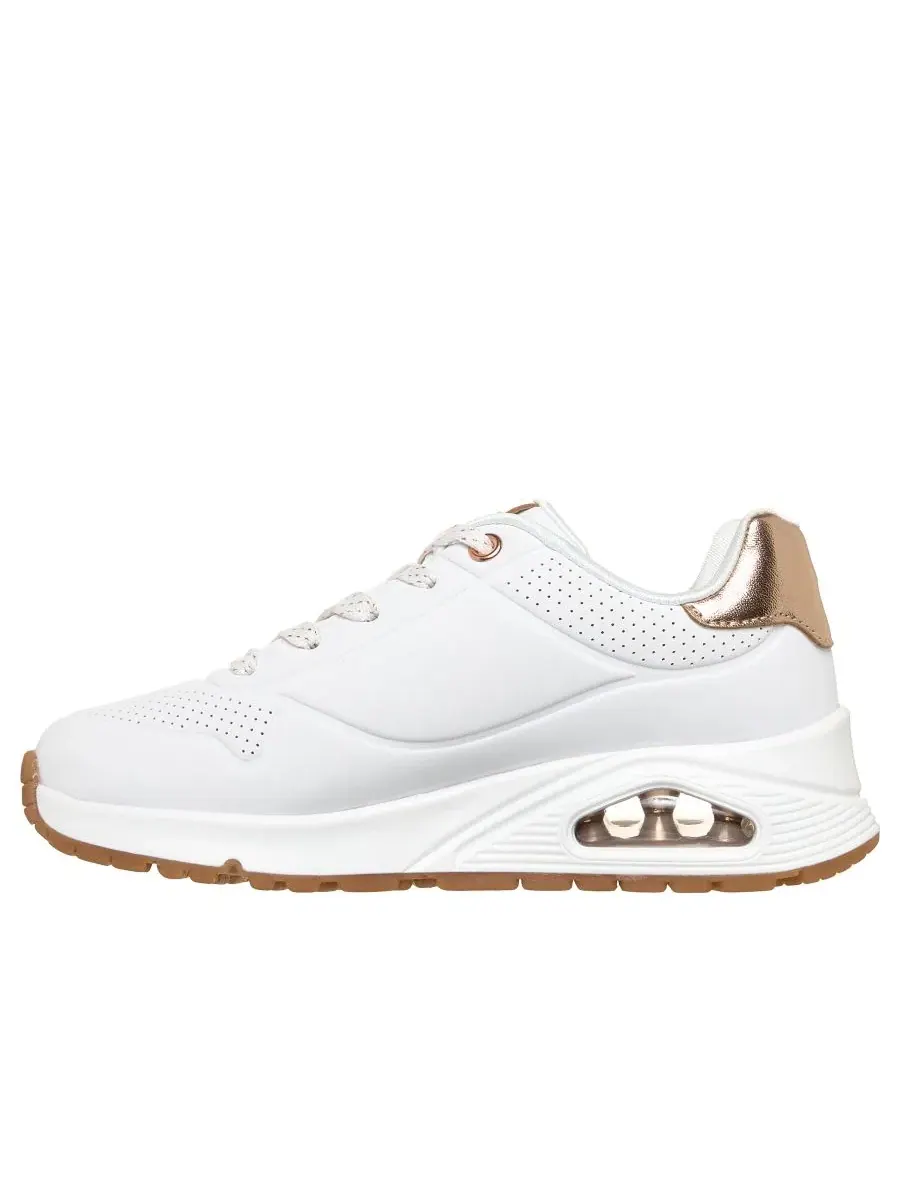 Кроссовки с принтом She's Charming Skechers — изображение 2 из 6, белый розовый золотистый