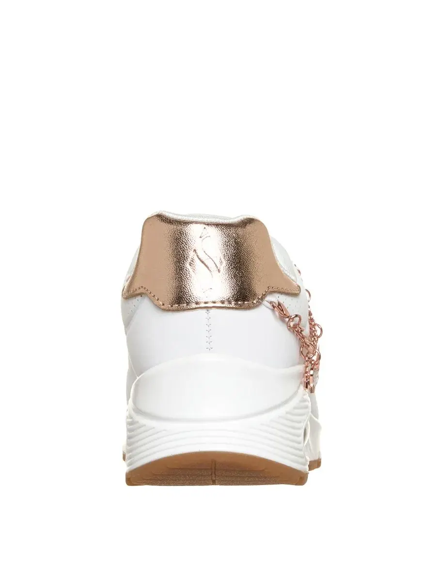 Кроссовки с принтом She's Charming Skechers — изображение 4 из 6, белый розовый золотистый