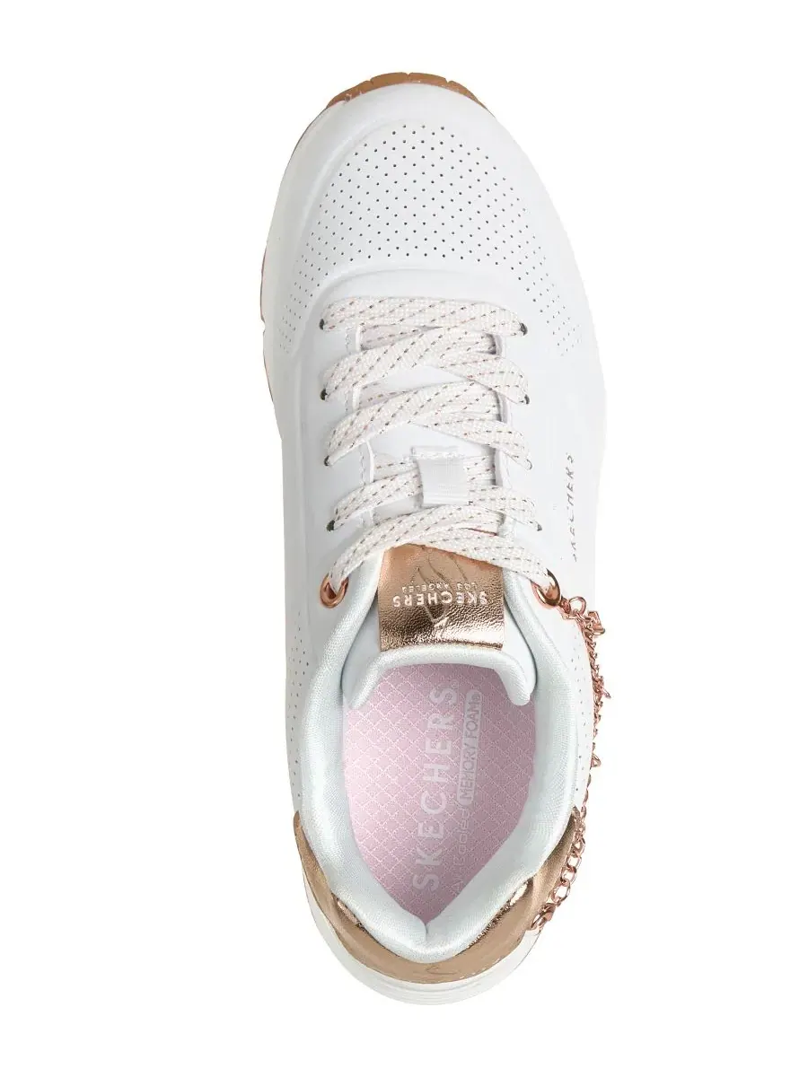 Кроссовки с принтом She's Charming Skechers — изображение 5 из 6, белый розовый золотистый