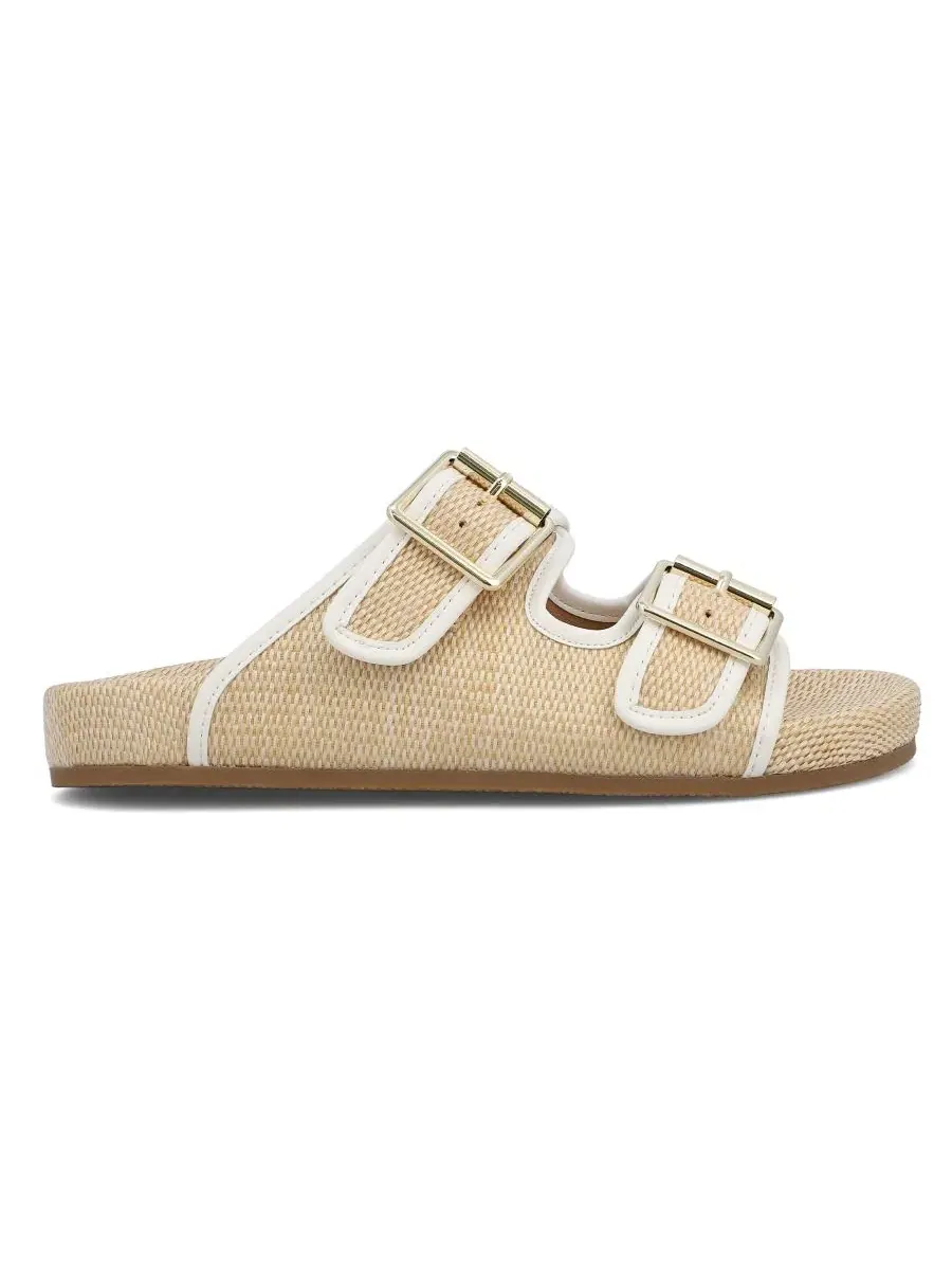 Сандалии-слайды Gazell Double Buckle MIA — изображение 2 из 5, натуральный белый