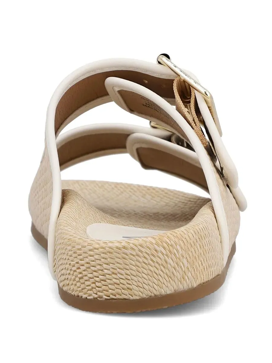 Сандалии-слайды Gazell Double Buckle MIA — изображение 3 из 5, натуральный белый