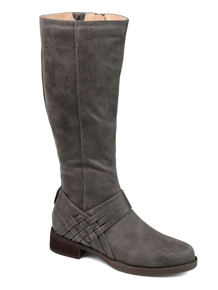 Женские очень широкие ботинки Meg до икры Journee Collection — изображение 1 из 24, серый