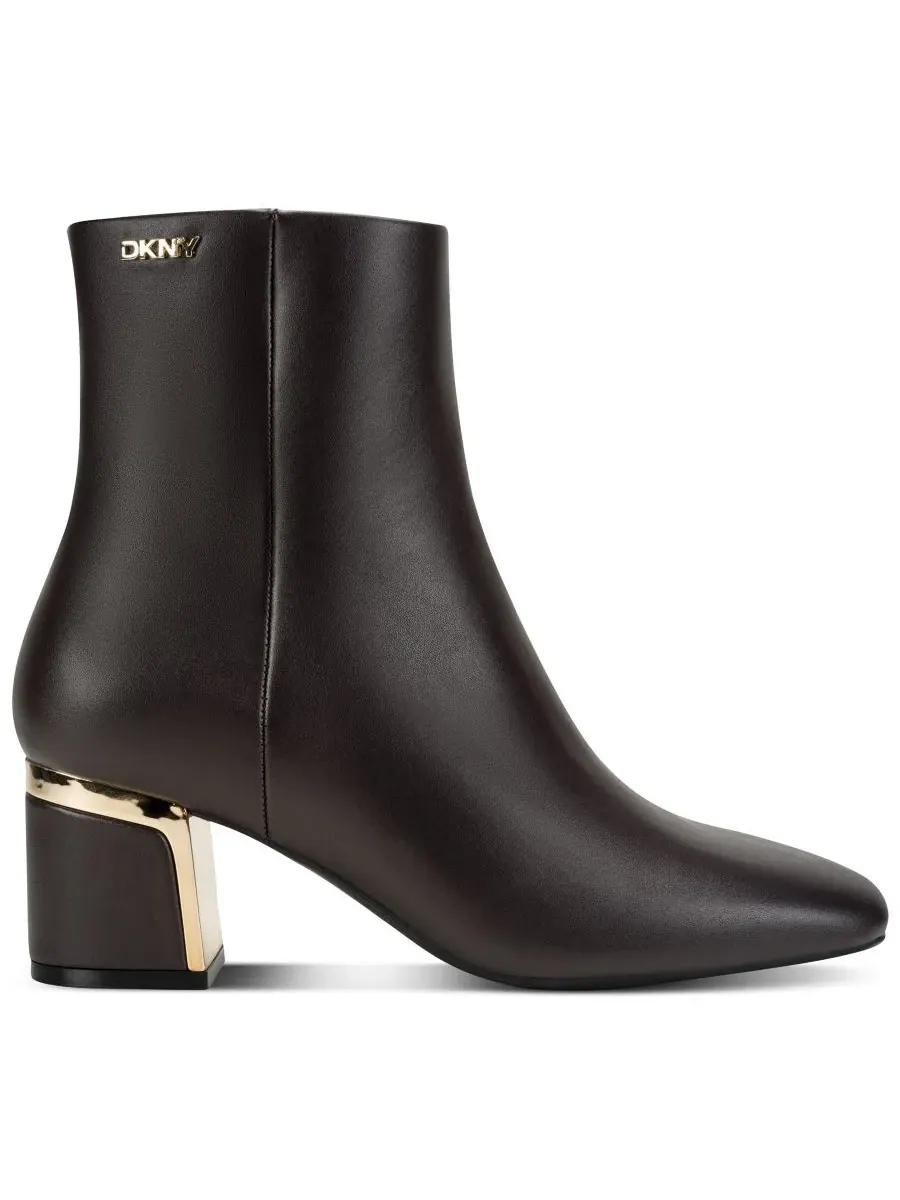 Ботильоны на каблуке Celisha DKNY — изображение 4 из 5, коричневый/золотистый