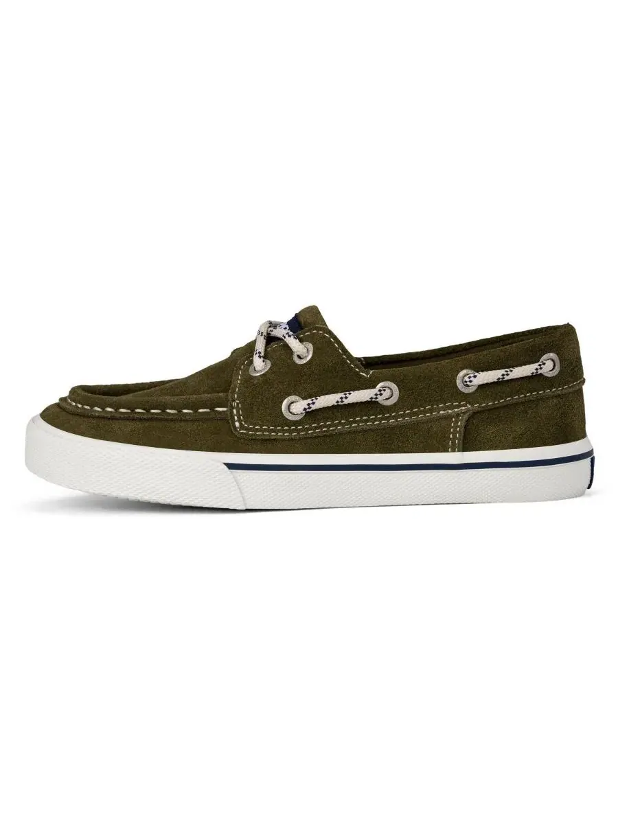 Мокасины-лодочки из замши Bahama Suede Boat Shoe Sperry — изображение 2 из 5, оливковый