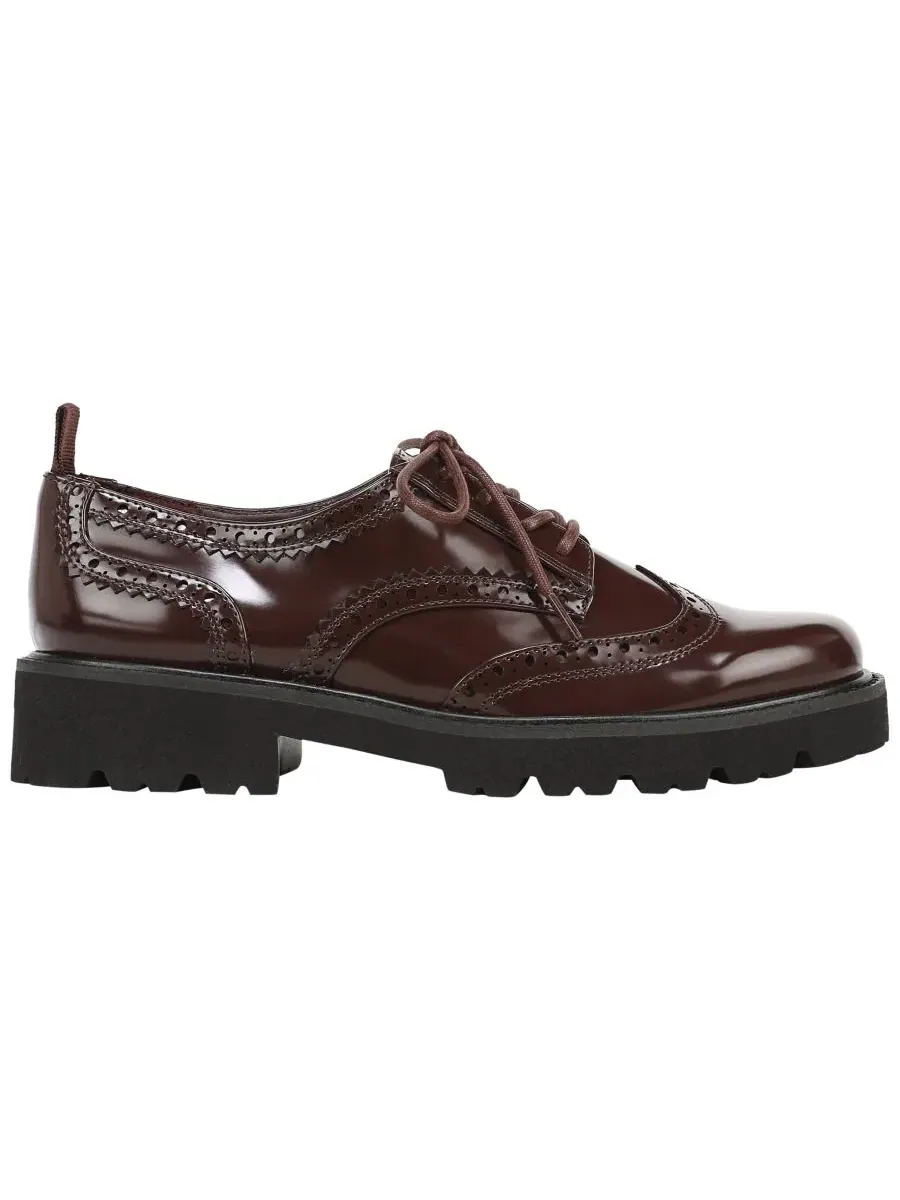 Оксфорды женские с круглым носком Subria Round Toe Oxford Flats Franco Sarto — изображение 2 из 5, коричневый