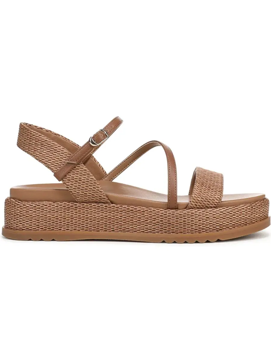 Сандалии на танкетке Zayda Strappy Sandals Naturalizer — изображение 2 из 5, коричневый