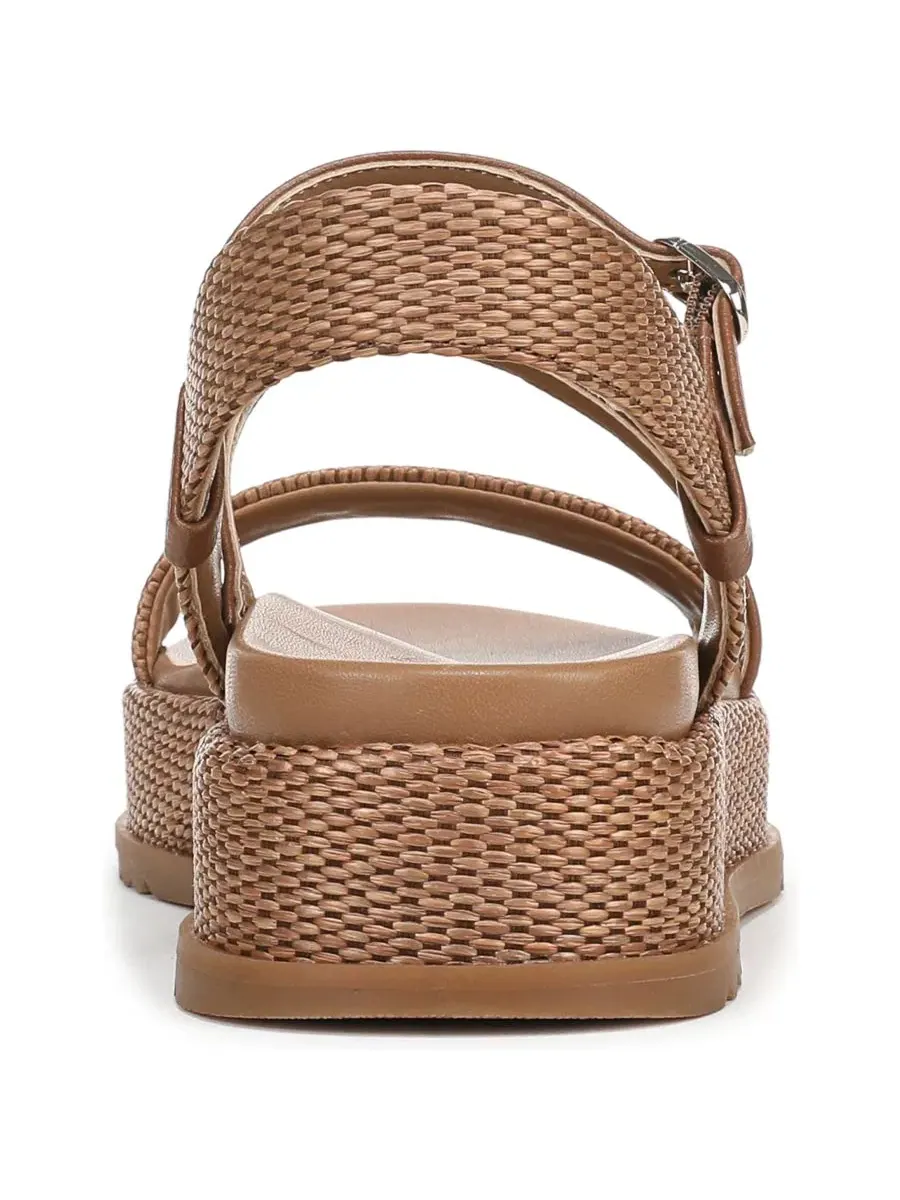 Сандалии на танкетке Zayda Strappy Sandals Naturalizer — изображение 3 из 5, коричневый