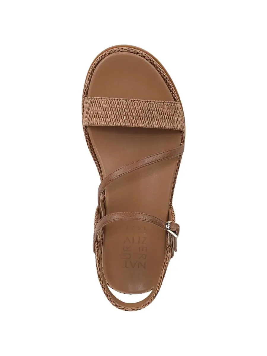 Сандалии на танкетке Zayda Strappy Sandals Naturalizer — изображение 4 из 5, коричневый