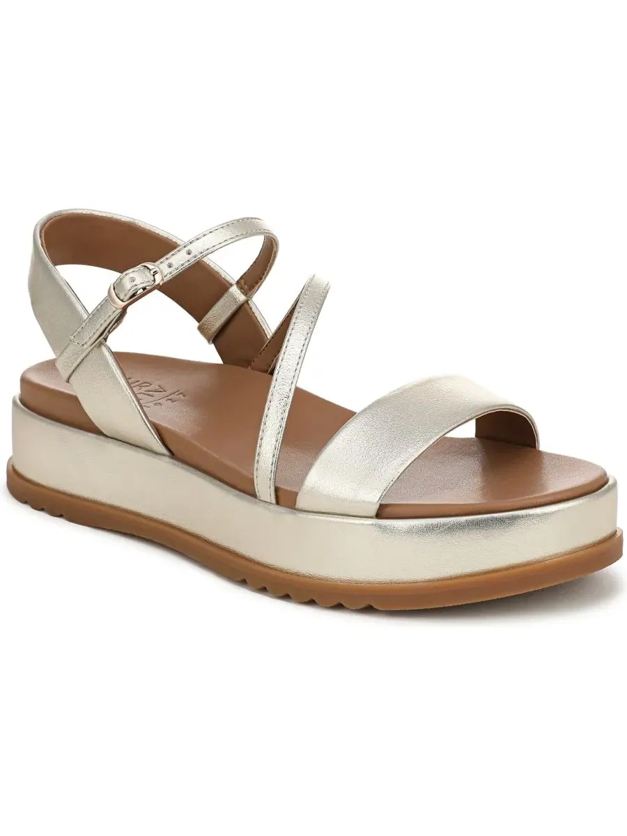 Босоножки на платформе с ремешками Zayda Naturalizer, Champagne Faux Leather