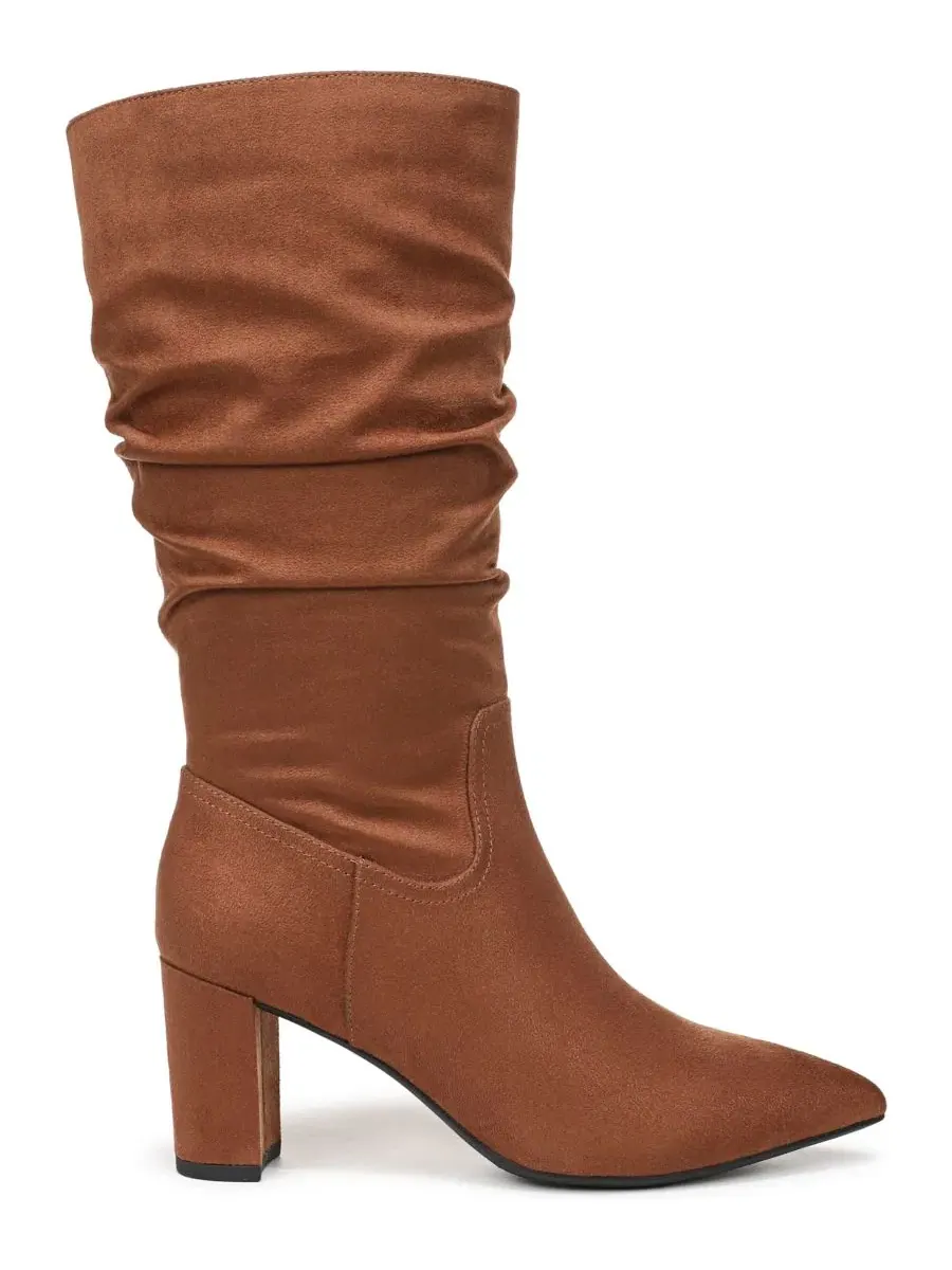 Ботинки с острым носком на каблуке Renee Tall LifeStride, Caramel Microsuede — изображение 2 из 5