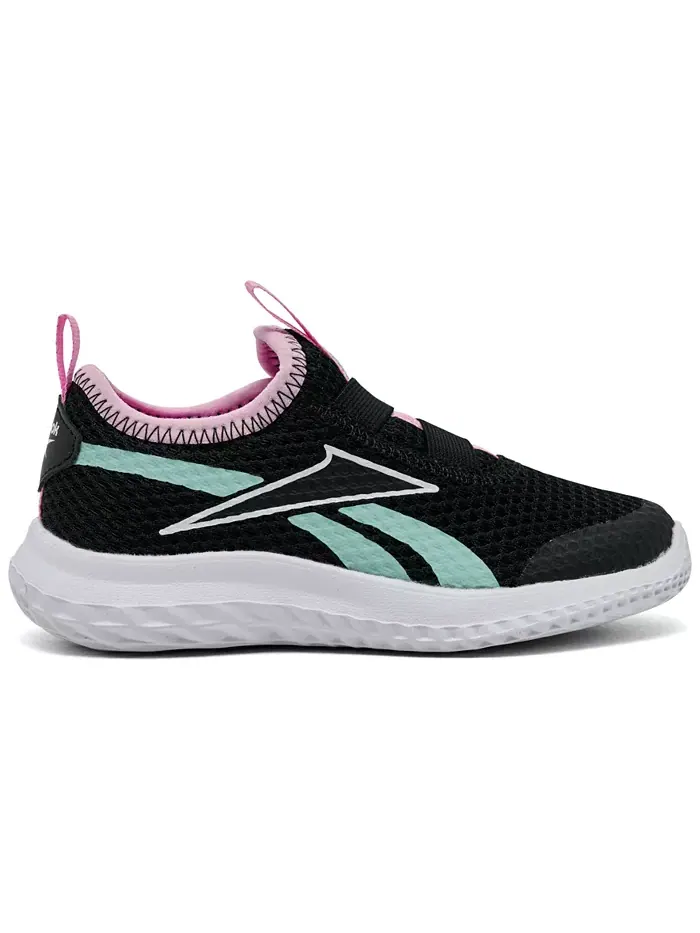 Детские повседневные слипоны Rush Runner от Finish Line Reebok — изображение 2 из 6, черный розовый