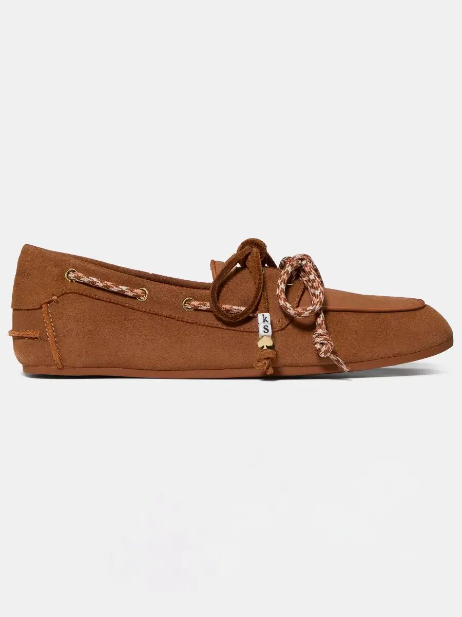 Женские туфли-лодочки без застежки Know The Ropes из замши kate spade new york — изображение 2 из 5, седельный