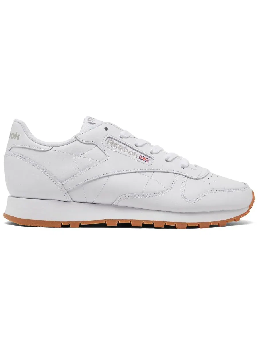 Кроссовки женские с верхом из кожи, модель Classic Leather Reebok — изображение 2 из 6, белый