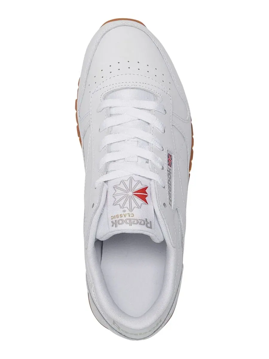 Кроссовки женские с верхом из кожи, модель Classic Leather Reebok — изображение 4 из 6, белый