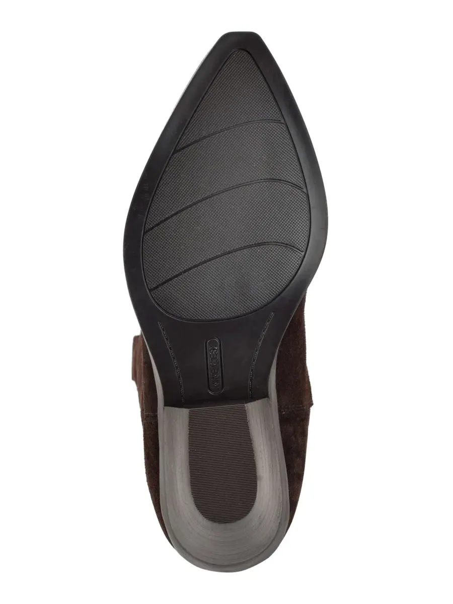 Ботинки с заостренным носком и низким каблуком Asken Western Nine West — изображение 5 из 5, темный коричневый