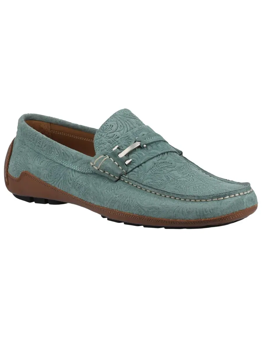 Мужские лоферы из замши с квадратным носком Taft, Capri Floral Suede