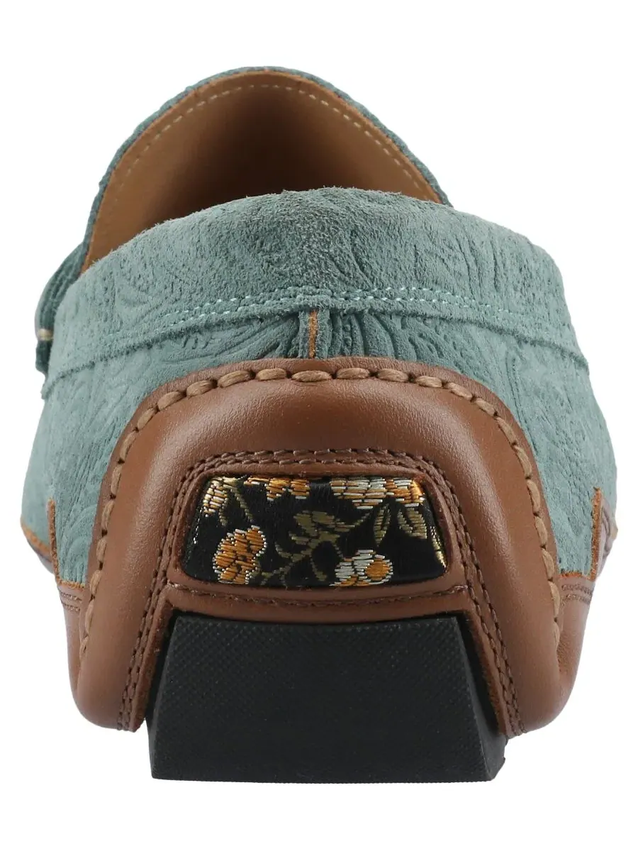 Мужские лоферы из замши с квадратным носком Taft, Capri Floral Suede — изображение 3 из 5