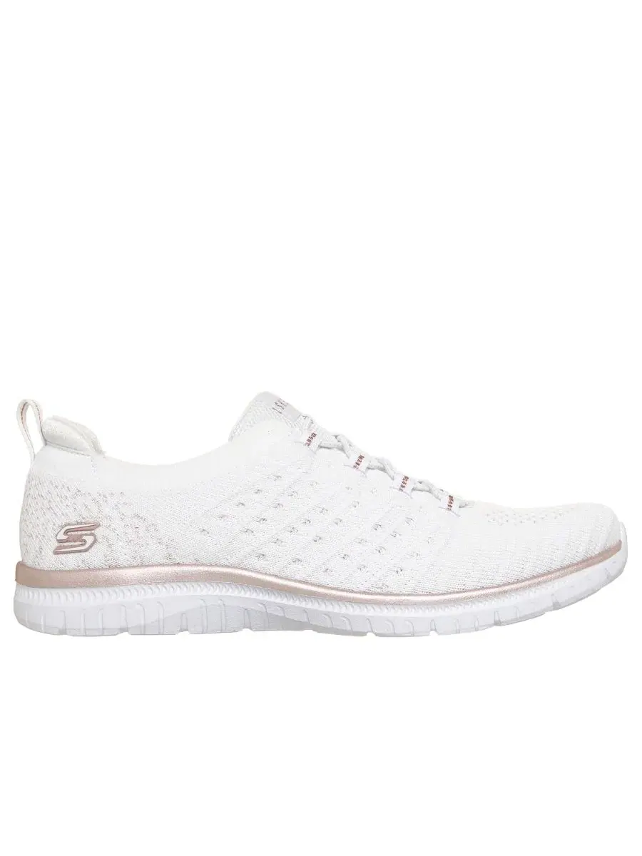 Кроссовки для ходьбы Virtue - Copper Dream Skechers — изображение 2 из 6, белый розовый золотистый