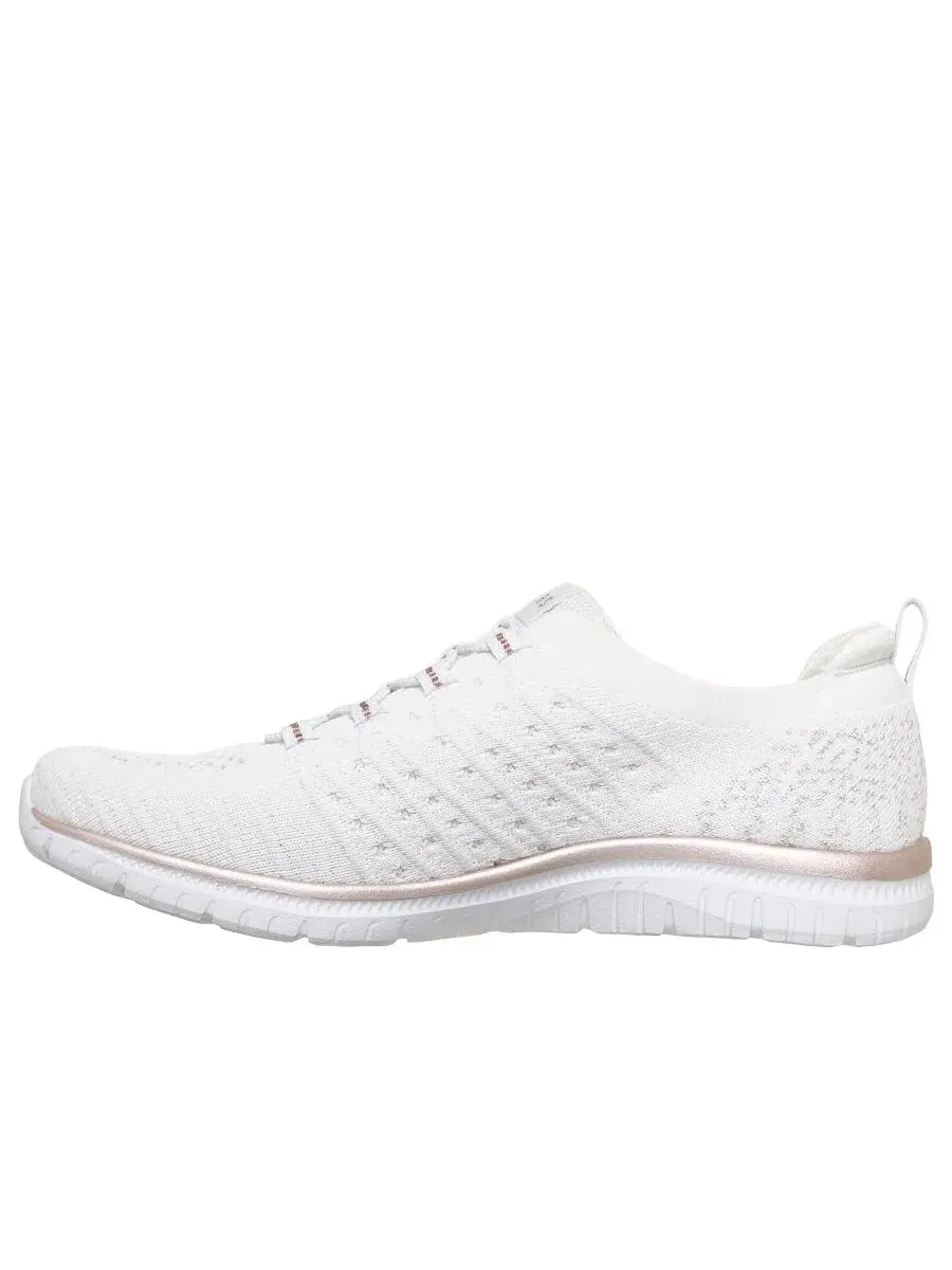 Кроссовки для ходьбы Virtue - Copper Dream Skechers — изображение 3 из 6, белый розовый золотистый