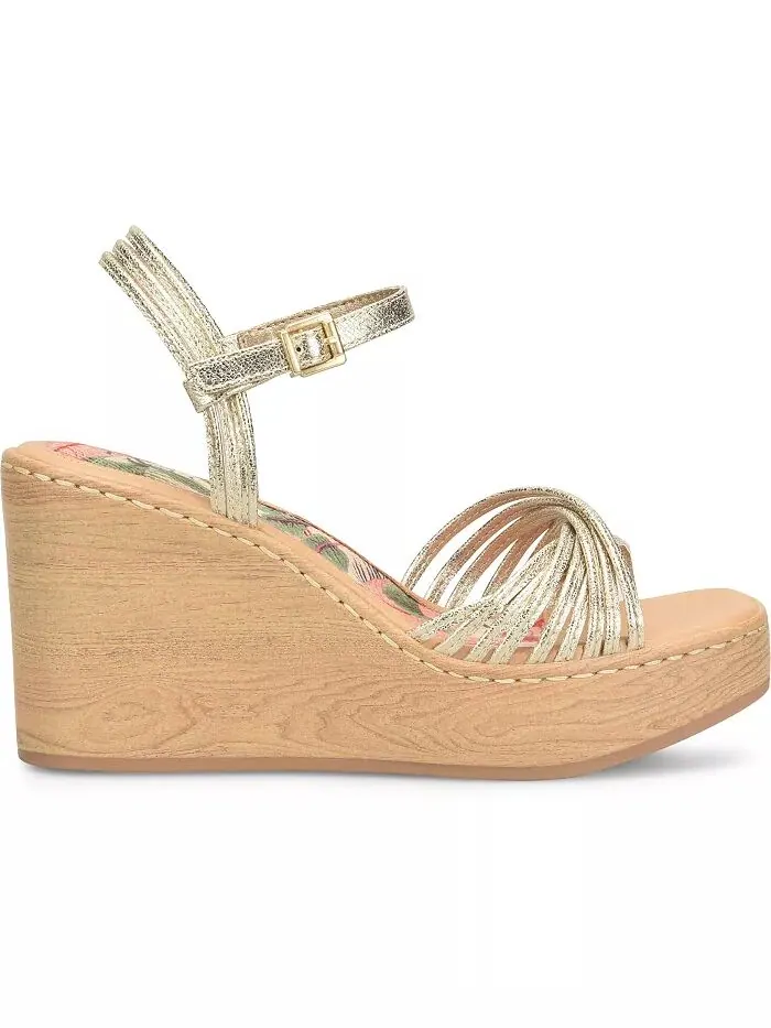 Женские босоножки Catalina Strappy Comfort на танкетке b.o.c. — изображение 2 из 5, шампань